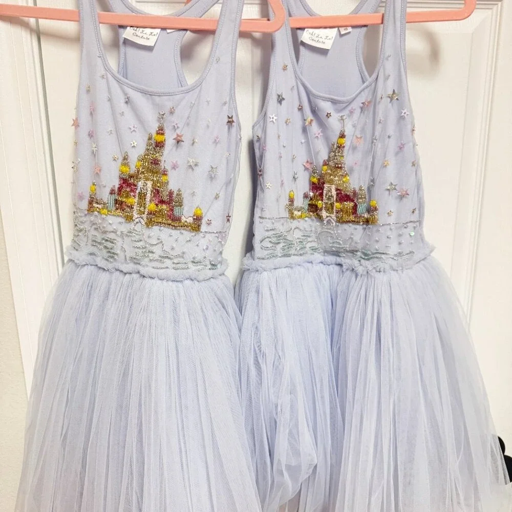 Ooh La La Couture Disney Castle Princess Dress Size 8 10 Blue Tulle‎ Sister